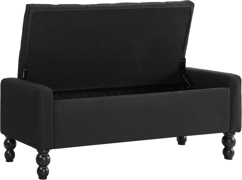 50" W Storage Ottoman Bench with Safety Hinge, Load up to 660 lb Ottoman...