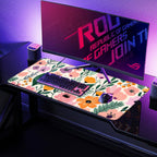 Large Mouse Pad, Floral Garden Desk Mat, Extended Gaming Mouse Pad with Non-Slip Rubber Base, Thick 3mm Smooth Surface Keyboard Mat for Office & Home,35.5 x 15.8 in