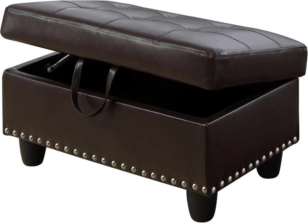 Simple Deluxe Ottoman with Storage Bench Chair, 28.5" L x 19.5" W x...