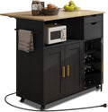 ASTRONAPE Kitchen Island (Black, Model 2)