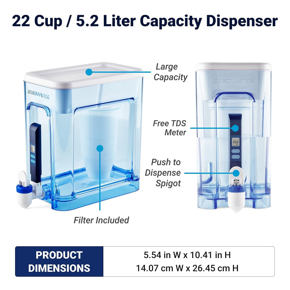 ZeroWater 22-Cup Water Filter Dispenser Removes PFOA/PFAS