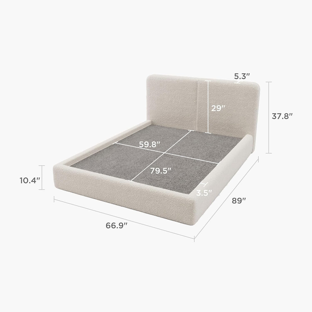 Acanva Full-Foam Queen Size Platform Bed Frame with Headboard