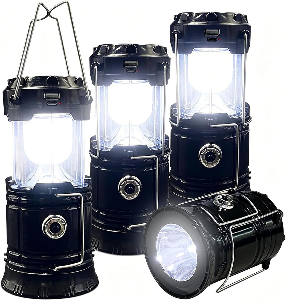 Collapsible Portable LED Camping Lantern XTAUTO Lightweight Waterproof Solar ...