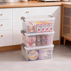 Citylife 17 QT Plastic Storage Bins with Lids Latching Stackable Storage Containers for Organizing Large Clear Storage Box for Garage, Craft, Toys, Closet, Home, 1 Pack