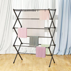 Clothes Drying Rack Household Indoor, Foldable Drying Rack Clothing for Laundry - 40" x 28.8" x 14.2", Space Saving Indoor, Black-1pack