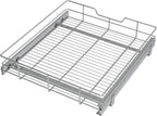 Pull Out Cabinet Organizer 20" W X 17" D, Slide Out Drawers For Kitchen Cabinets, Pull Out Drawers For Cabinets Capacity Heavy Duty Caddy, Cabinet Pull Out Shelves Chrome-Plated, Bathroom Pantry