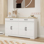 Large Farmhouse Buffet Cabinet Storage Sideboard, with 2 Drawers and 4 Doors, for Dining Living Room Kitchen,for Kitchen Home