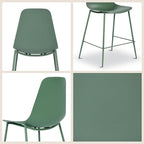 Poly & BARK Isla Bar Stools Set of 3 – Counter Height Bar Stool for Kitchen – Set of Counter Stools – Indoor/Outdoor Barstools – Modern Kitchen Bar Stools - Pistachio Green