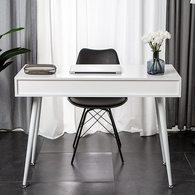 Need White Desk with Storage Desk Drawer Dressing Table,Writing Computer Desk Modern with 3 Drawers, Makeup Vanity Table GCBG1016-ND