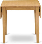 East West Furniture NDEN3-OAK-07 3 Piece Dinette Set for Small Spaces Contains a Rectangle Dining Table with Dropleaf and 2 Limelight Linen Fabric Parson Chairs, 30x48 Inch, Oak