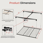 Motorized Garage Ceiling Storage Racks with Remote Control, 4x4 FT Overhead Garage Storage Rack, Heavy-Duty Lift Storage System, Space-Saving Hanging Shelves, 250 Lbs Capacity