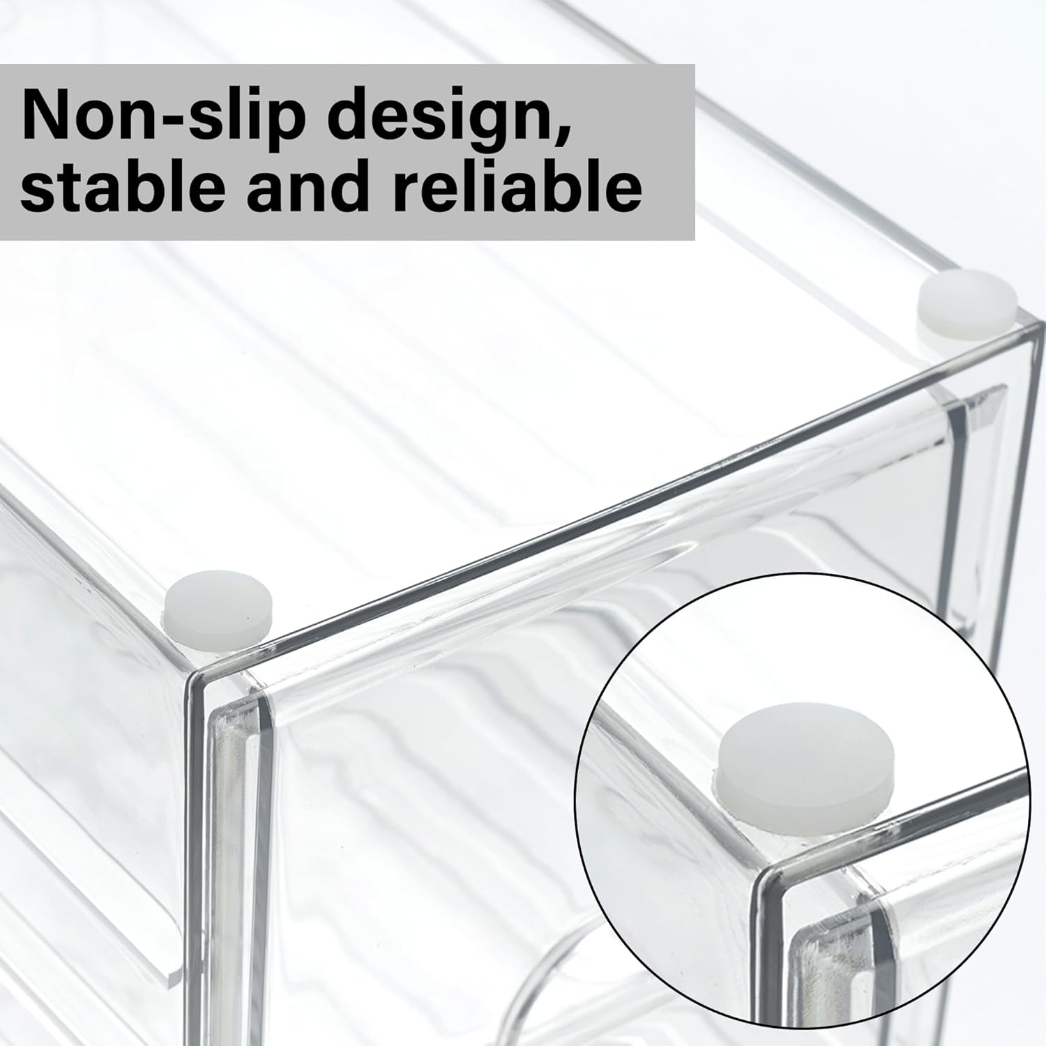Prsildan Acrylic Drawer Makeup Organizer with 3 Drawers, Clear Stackable Storage for Baby Bottles, Craft, Jewelry & Hair Accessories, Multi-Use for Vanity, Countertop, Office Desk Organization