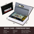 Book Safe with Combination Lock, Hidden Safe (9.5 x 6.2 x 2.2 Inch) with Fireproof Bag, Secret Diversion Safe, Hollow Book Box Hidden Storage, Money Safe Box for Cash (Bible)