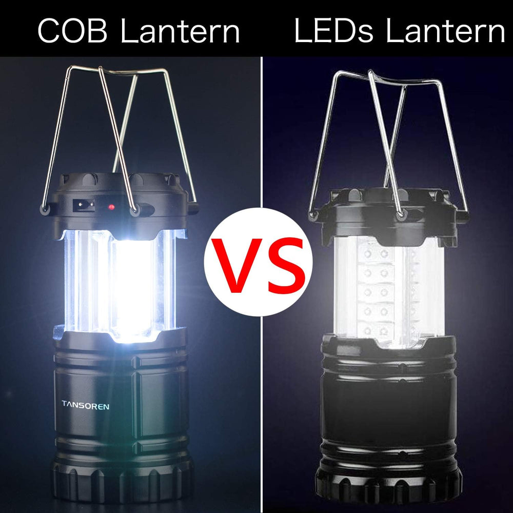 4 Pack Solar USB Rechargeable 3 AA Power Brightest COB LED Camping Lantern, W...
