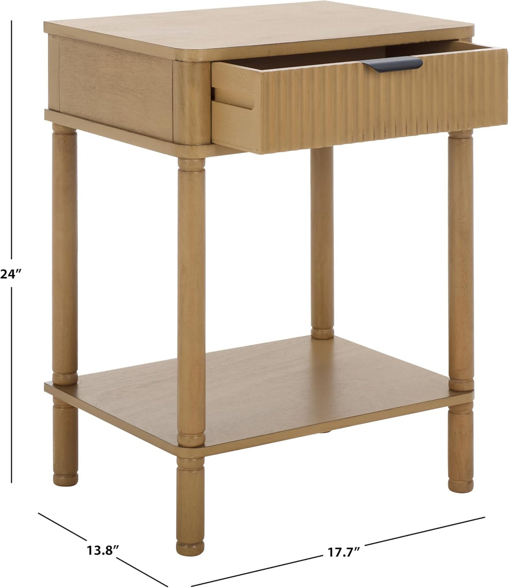 SAFAVIEH Home Collection Thurston Desert Brown 1-Drawer Accent Table