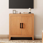 WAMPAT Farmhouse Wood TV Stand with Storage Cabinet for TVs up to 50 Inch, Rustic Entertainment Center with Doors & Shelves, Media Console Table for Living Room, Bedroom, or Office, Mocha