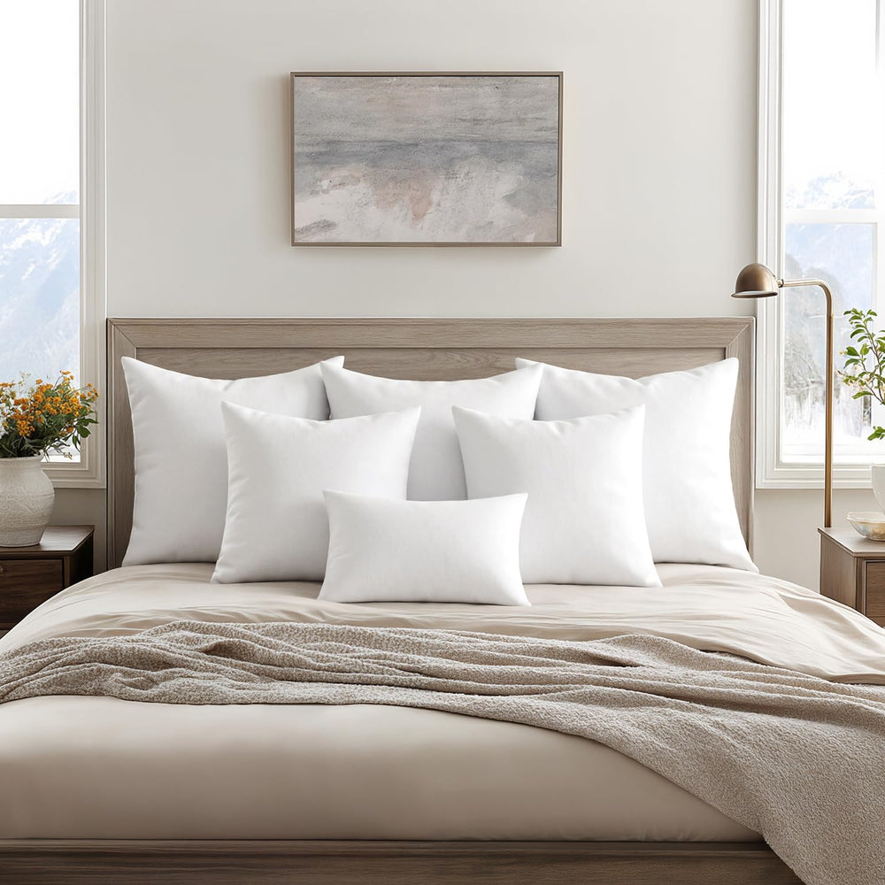 MIULEE 26x26 Euro Pillow Inserts 4 Pack, 100% Virgin Filling Throw Pillows