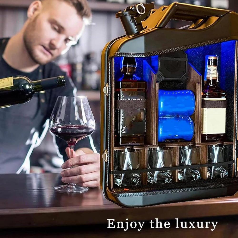 Mini Christmas Can Bar, 20L Christmas Jerry Can Bar with Sturdy Structure, Be...