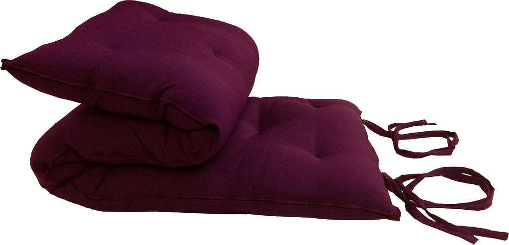 Burgundy Full Size Traditional Japanese Floor Futon Mattresses, Foldable Cushion Mats, Yoga, Meditaion 54" Wide X 80" Long