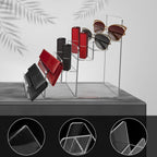 Acrylic Wallet Display Stand Purse Handbag Organizer, Clear Jewelry Riser Display Stand Purse Display Rack, Acrylic Display Shelf for Cosmetic Perfume Jewelry Sunglasses Handbag (2 PCS-6 Tier)