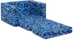 Delta Children Cozee Blue Camo Convertible Foam Chair to Lounger for Kids