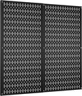Pegboard Wall Organizer 2 PCS 32" x 16" Black Peg Board Metal Pegboard Panels for Garage Tool Storage