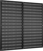 Pegboard Wall Organizer 2 PCS 32" x 16" Black Peg Board Metal Pegboard Panels for Garage Tool Storage