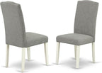 East West Furniture V027EN257-5 5 Piece Dining Set Includes a Rectangle Dining Room Table with V-Legs and 4 Pond Faux Leather Upholstered Chairs, 40x72 Inch, Multi-Color