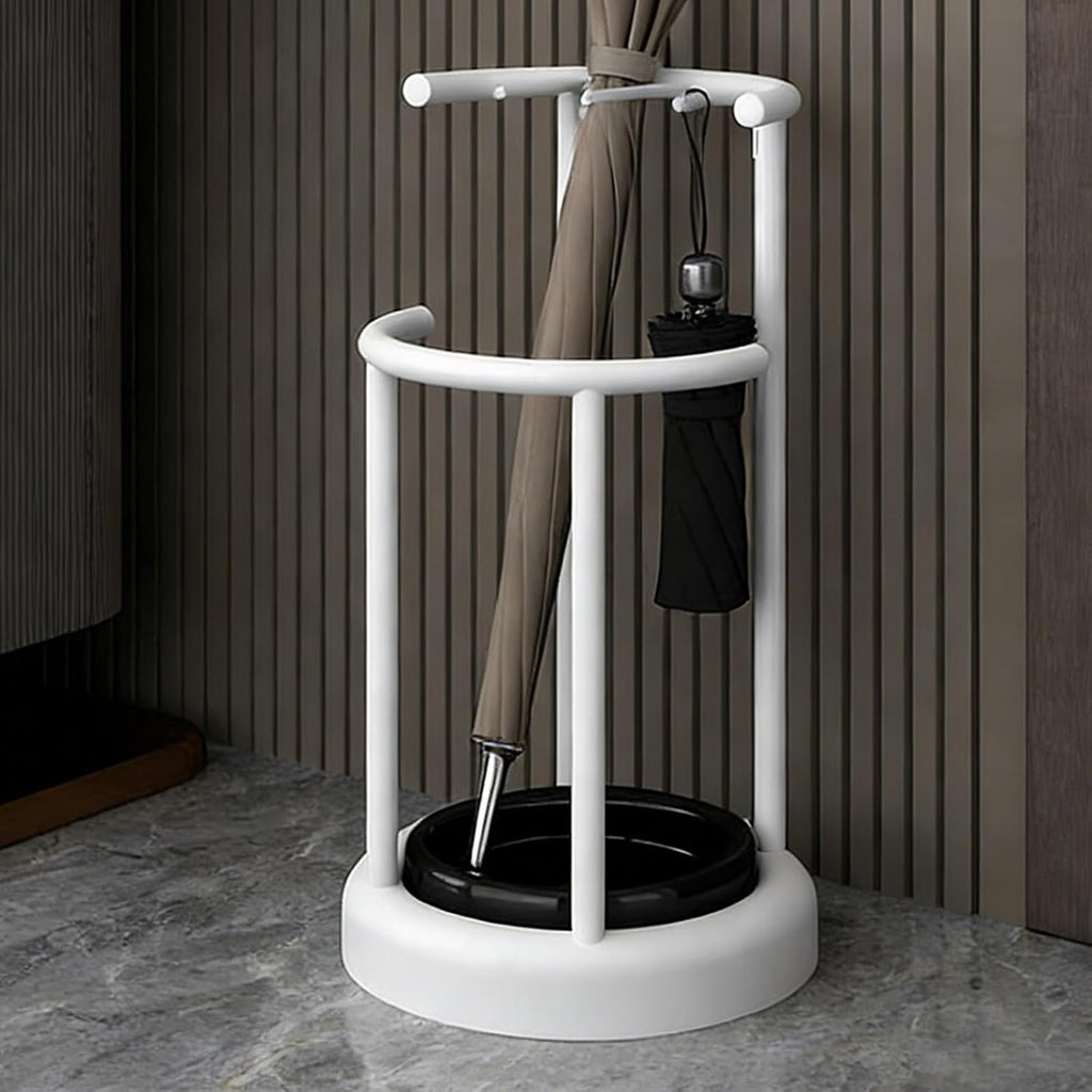 Metal Umbrella Stand, Modern Holder with Removable Water Tray, Standing Cane Storage Organizer for Home, Office, Hotel