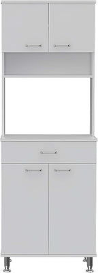 ModernKitchen Pantry, White Storage Cabinet with Countertop, Easy to Maintain, for Dining Room