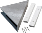 Palisade Vinyl Waterproof Corner Shower Shelf in Smoky Sky/Urban Slope