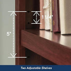 Sauder Miscellaneous Storage 3 Bookcase/Book Shelf, L: 35.28" x W: 13.23" x H: 43.78", Select Cherry finish