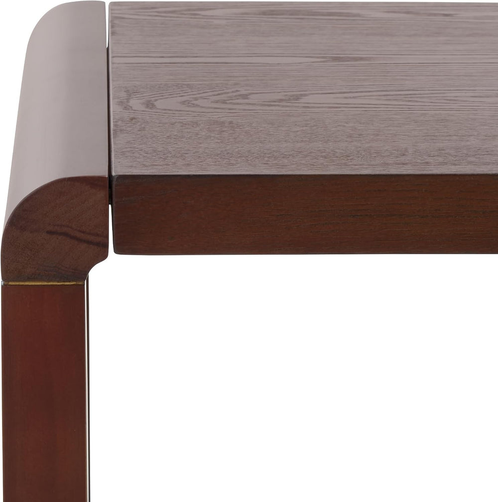 SAFAVIEH Home Collection Omara Walnut Brown 1-Shelf Square Accent Side Table