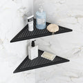 2 Pack Bathroom Corner Shelf, Recessed 12" Corner Shower Shelf, SUS304 Stainless Steel Triangular Wall Mount, No Drilling, Matte Black