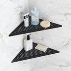 2 Pack Bathroom Corner Shelf, Recessed 12" Corner Shower Shelf, SUS304 Stainless Steel Triangular Wall Mount, No Drilling, Matte Black