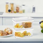 Cheese Container for Refrigerator 2 Pack,Shredded Cheese Storage Container With Lid,Bpa-Free Deli Meat Storage Containers,Cream Cheeses,Fridge Organizers and Storage for Slice Cheeses Holder