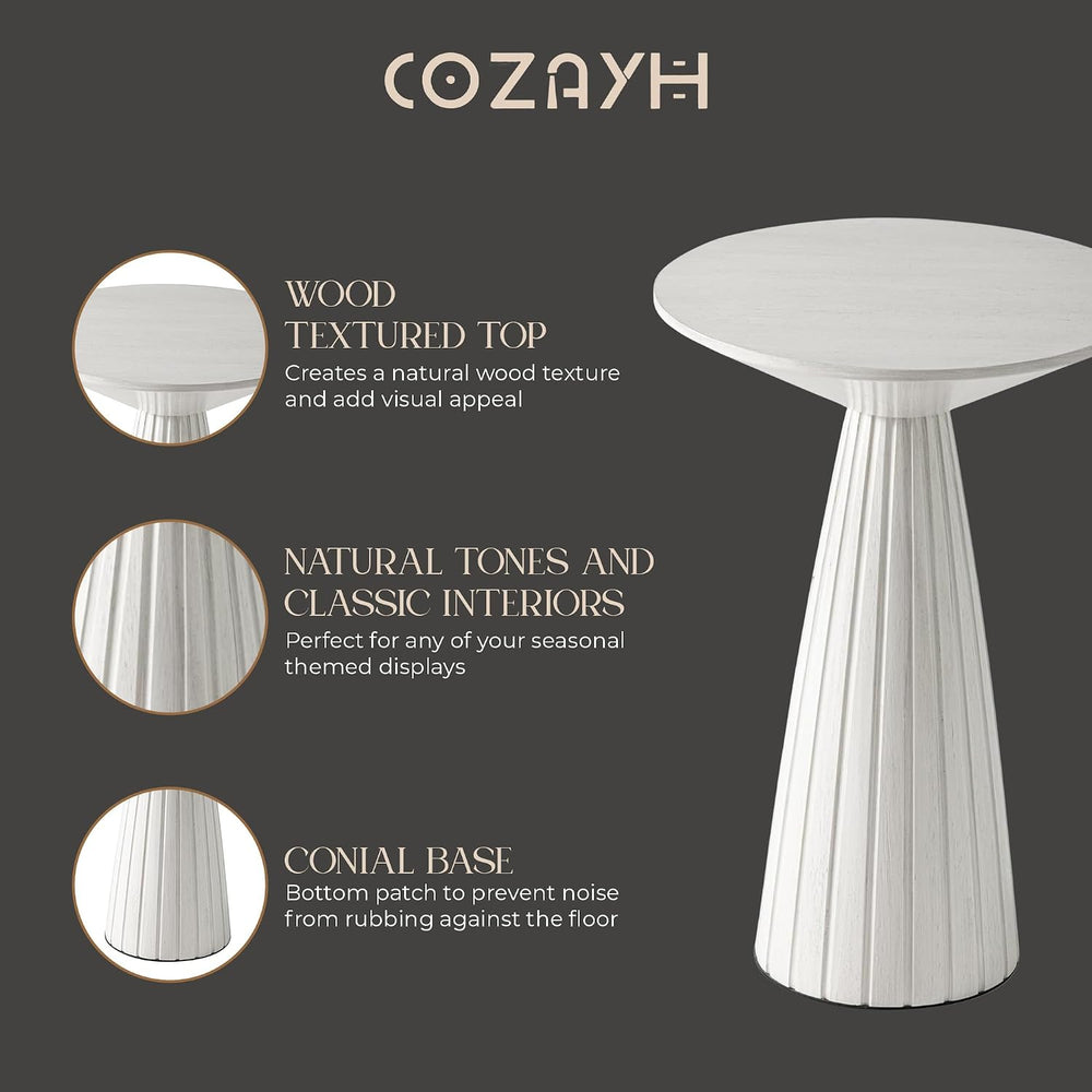 COZAYH Pedestal Small Drink Round Martini Table for Living Rooms or Bedrooms