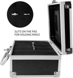 Wedding Ring Security Box for Young Boys, Portable Buckle Closured Security Briefcase with Padded Pillow Lining, Ring Bearer Gifts for Ceremony Proposal 7.9 x 5.5 x 3.5 inch (7pcs Set)
