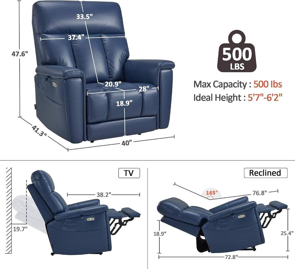 MCombo 500lbs Heavy Duty Lift Chair for Elderly, Extra Wide Dual Motor Power ...