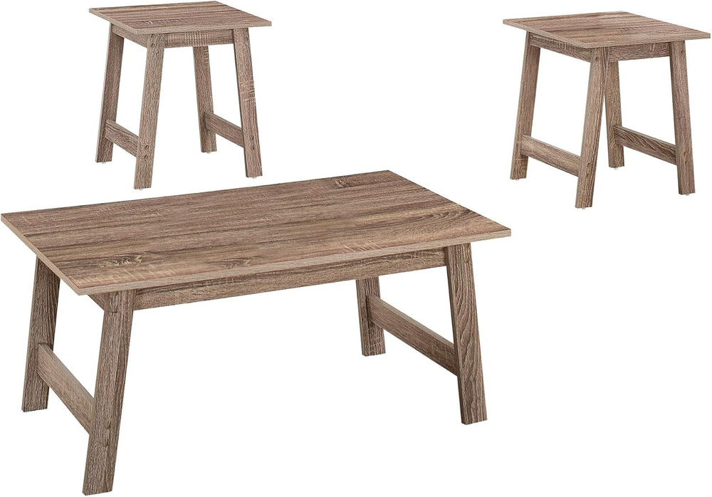 3 Piece Table Set for Living Room: Rectangular Coffee Table (36"W x 20&q...