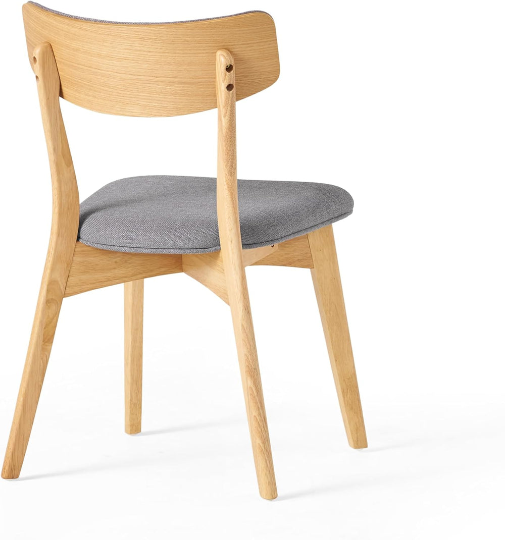 Dining Chairs Set of 2, Mid-Century Modern Upholstered Armless Chair w/Seat C...