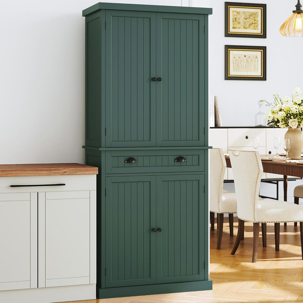 ARTPOWER 72" Tall Kitchen Pantry Storage Cabinet with Drawer and Adjusta...