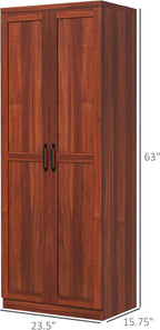 63" Kitchen Storage Pantry Cabinet with 2 Doors & Adjustable Shelves, Freestanding Cupboard Utility Sideboard Large Hutch Cabinets for Kitchen, Dining Room,Tan