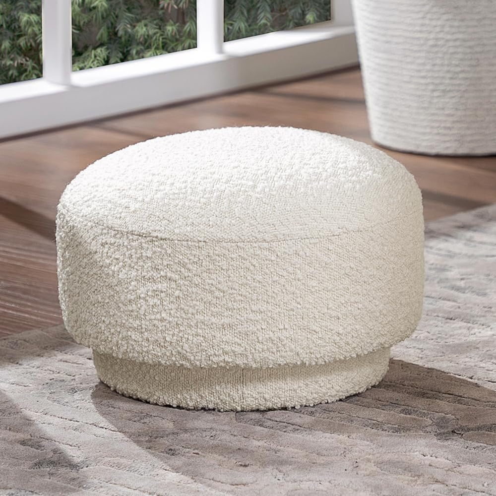 15" Small Foot Stool Ottoman Cute Foot Rest Round Mushroom Ottomans Mode...