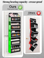 Over The Door Organizer, 5 Shelves Closet Door Hanging Organizer with 10 Mesh Pockets, Nursery Closet Organizers, Baby Essentials, Dorm Room Essentials for Girls