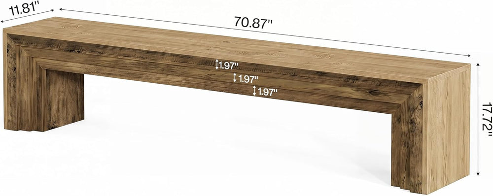 Tribesigns 71'' Extra Long Shoe Storage Bench,Mid-Century Modern Entr...