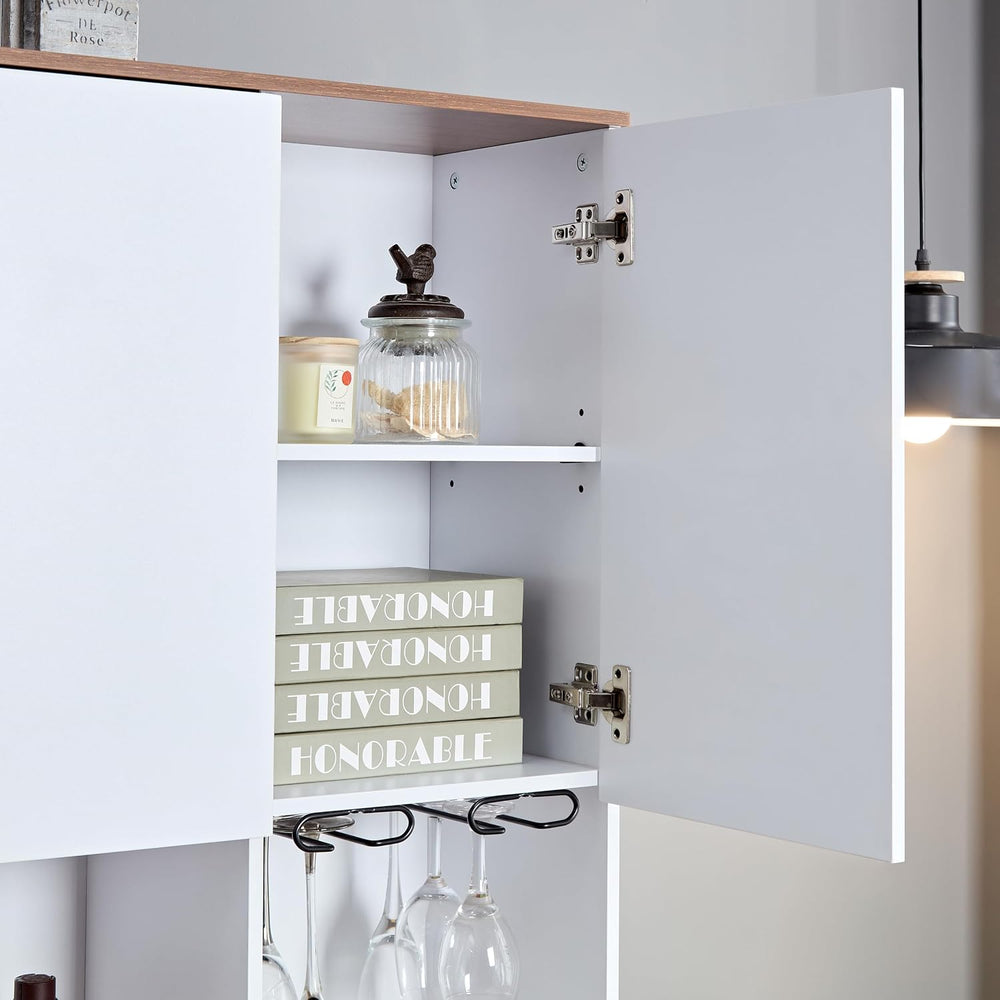 69" Kitchen Pantry Cabinet with Storage,Buffet Sideboard for Coffee Make...