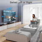 PERLESMITH Universal Swivel TV Stand Legs for 24-60 inch LCD LED TVs, Height Adjustable Television Mount Stand with Tempered Glass Base, Universal VESA Mount 400×400mm, Holds up to 88lbs, PSTVS09