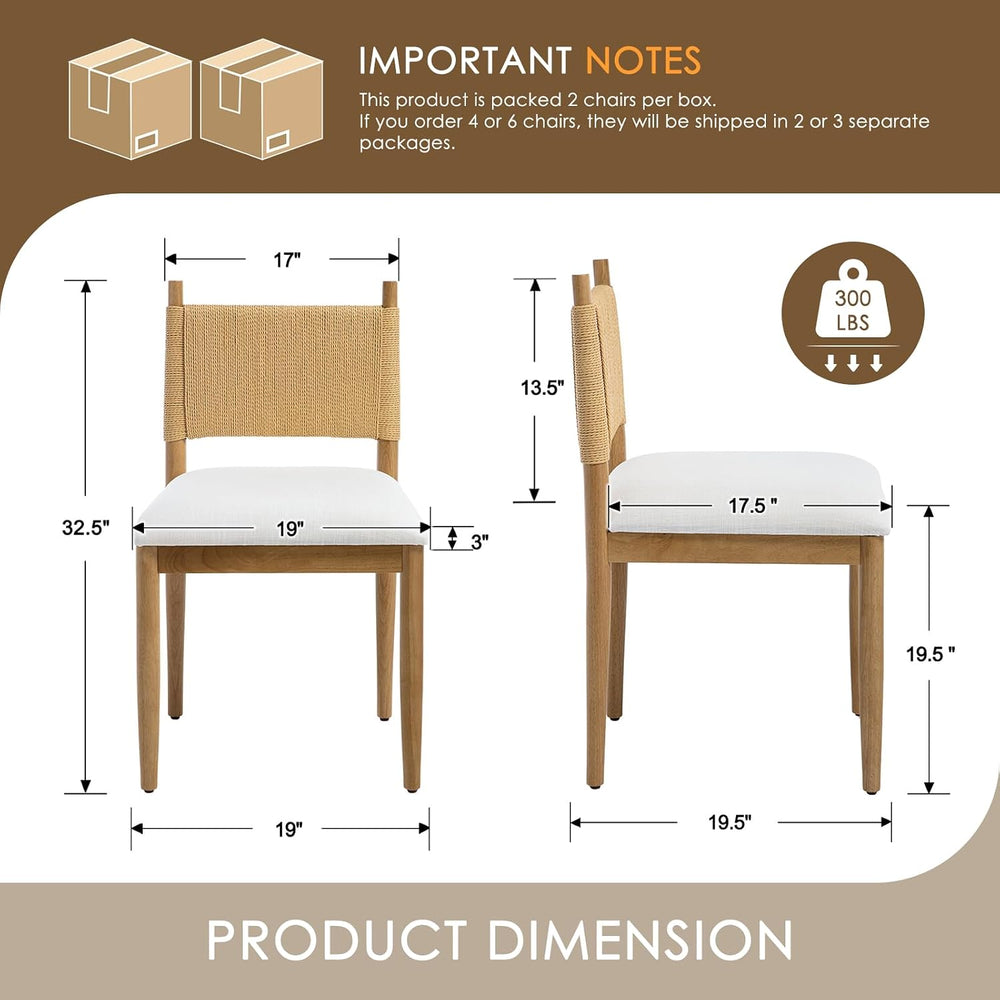 CIMOTA Modern Dining Chairs Set of 6, Mid Century Upholstered Dining Room Cha...