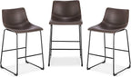 EdgeMod Brinley Counter Stool in Brown (Set of 3)